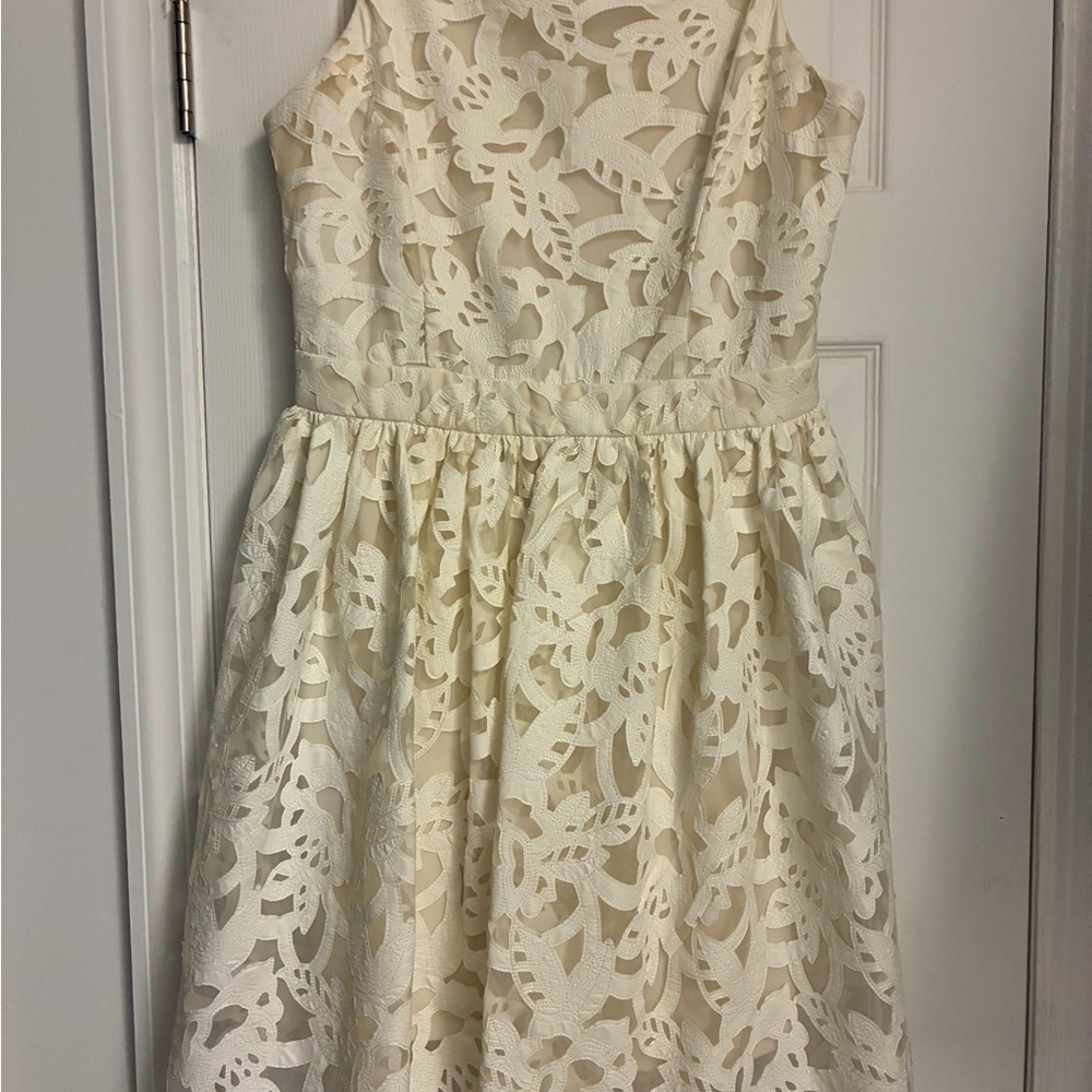 Elegant Cream Lace Dress